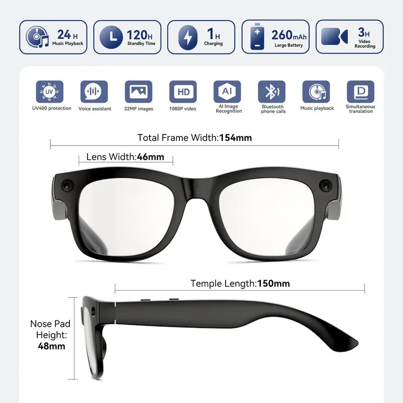 HUGUR AI Smart Glasses